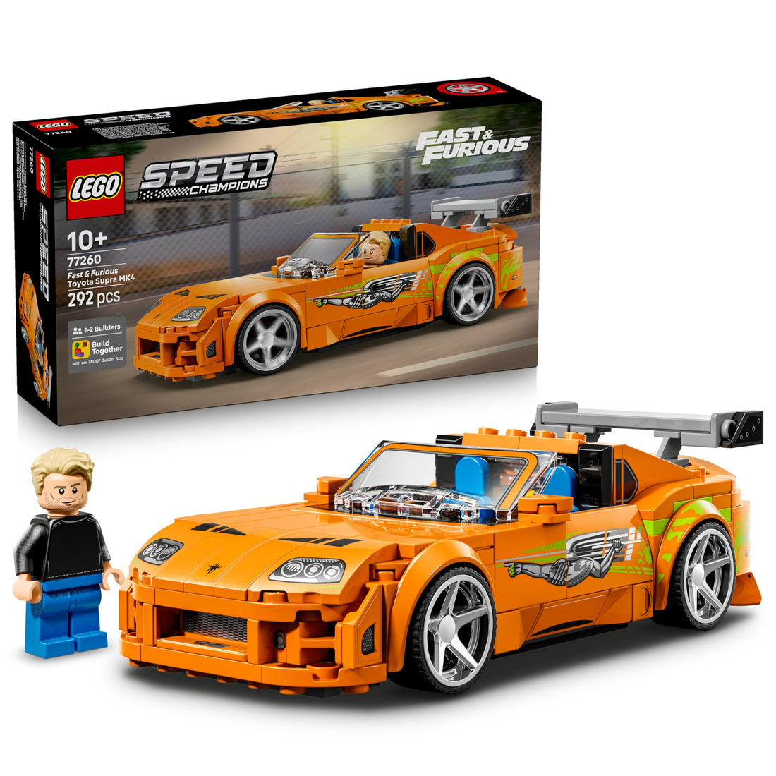 LEGO Speed Champions The Fast and The Furious Toyota Supra MK4 - Auto Spielzeug - Modellbau mit Bryan O&